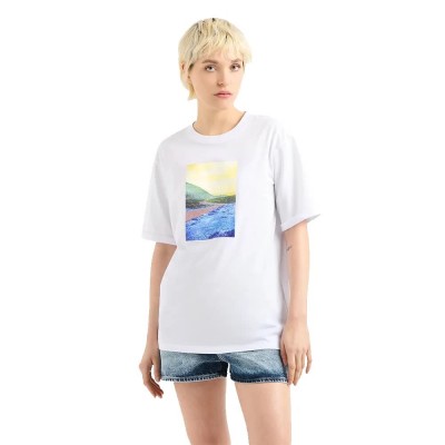 тениска,дамски,тениски,armani,exchange,xw000535,af10359,short,sleeve,t,shirt,optic,white