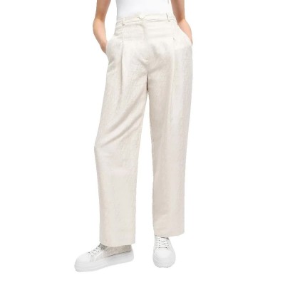 панталони,дамски,панталони,armani,exchange,xw000564,af12058,high,waist,pants,white,(iso,iso,monogram)