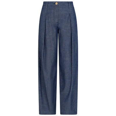 панталони,дамски,панталони,armani,exchange,xw000574,af12895,high,waist,pants,blue