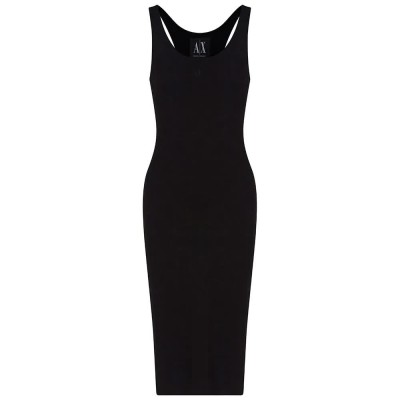 рокля,дамски,поли,и,рокли,armani,exchange,xw000820,af13729,sleeveless,midi,dress,black,(black)