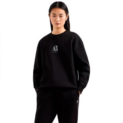 блуза,дамски,блузи,armani,exchange,xw000821,af10818,sweatshirt,black,(black)