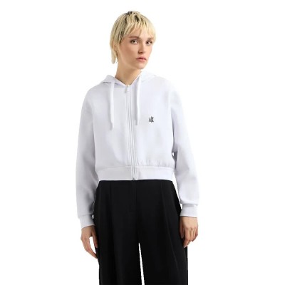 блуза,дамски,блузи,armani,exchange,xw000822,af10818,full,zip,sweatshirt,white,(optic,white)
