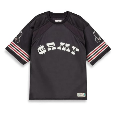футболна,фланелка,мъжки,тениски,grimey,lone,hand,mesh,football,short,sleeve,t,shirt,black