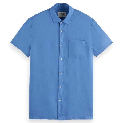 риза,с,къс,ръкав,мъжки,ризи,scotch,&,soda,179878,regular,fit,short,sleeve,shirt,blue