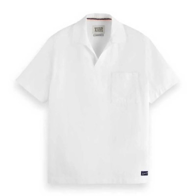 риза,с,къс,ръкав,мъжки,ризи,scotch,&,soda,180030,relaxed,fit,short,sleeve,shirt,white