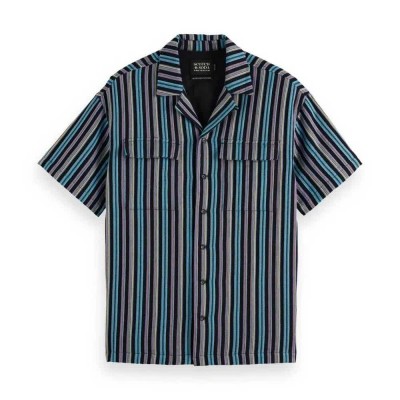 риза,с,къс,ръкав,мъжки,ризи,scotch,&,soda,180036,relaxed,fit,short,sleeve,shirt,blue