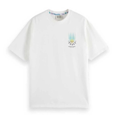 тениска,мъжки,тениски,scotch,&,soda,180050,relaxed,fit,short,sleeve,t,shirt,white