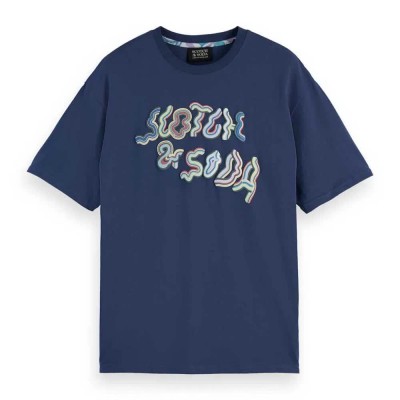 тениска,мъжки,тениски,scotch,&,soda,180058,relaxed,fit,short,sleeve,t,shirt,atlantic,blue,(blue)