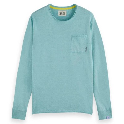 блуза,мъжки,пуловери,scotch,&,soda,180082,sweater,sea,blue,melange,(blue)