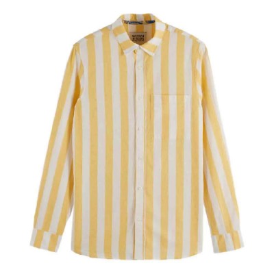 риза,с,дълъг,ръкав,мъжки,ризи,scotch,&,soda,180131,regular,fit,long,sleeve,shirt,yellow,sun,stripe,(yellow)