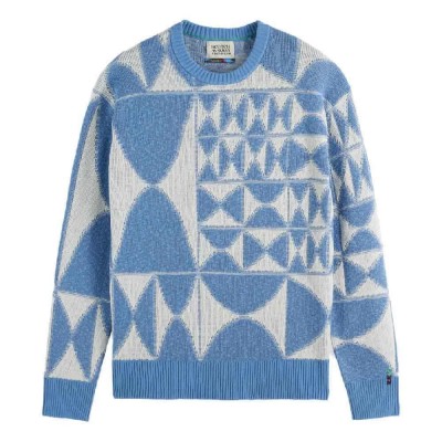 блуза,мъжки,пуловери,scotch,&,soda,180293,sweater,diamond,blue