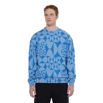блуза,мъжки,пуловери,scotch,&,soda,180321,aop,relaxed,fit,sweatshirt,diamond,blue,(blue)