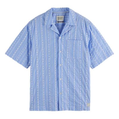 риза,с,къс,ръкав,мъжки,ризи,scotch,&,soda,180330,relaxed,fit,short,sleeve,shirt,blue