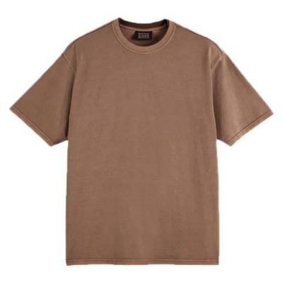тениска,мъжки,тениски,scotch,&,soda,3,crosses,180043,relaxed,fit,short,sleeve,t,shirt,brown