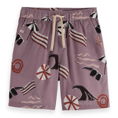 къси,панталони,мъжки,панталони,scotch,&,soda,fave,relaxed,fit,shorts,purple,(cutout,beach,brown)