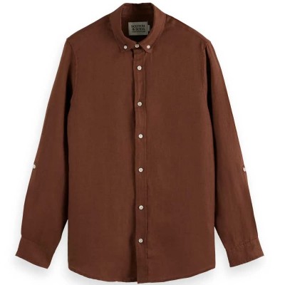 риза,с,дълъг,ръкав,мъжки,ризи,scotch,&,soda,seasonal,corer,regular,fit,long,sleeve,shirt,brown,(cold,brew)