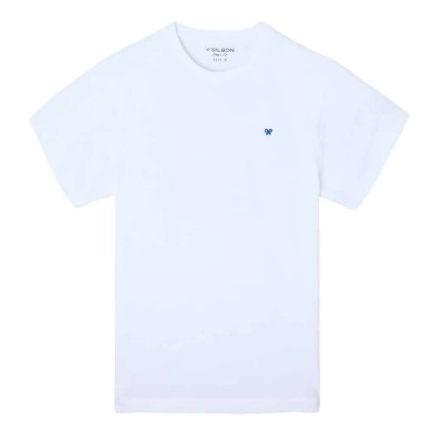 тениска,мъжки,тениски,silbon,cuadro,lettering,short,sleeve,t,shirt,white,(white)