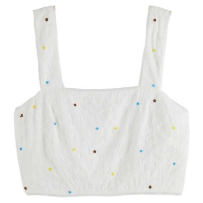 потник,дамски,топове,scotch,&,soda,beaded,cropped,sleeveless,top,white,(white,multicolor)