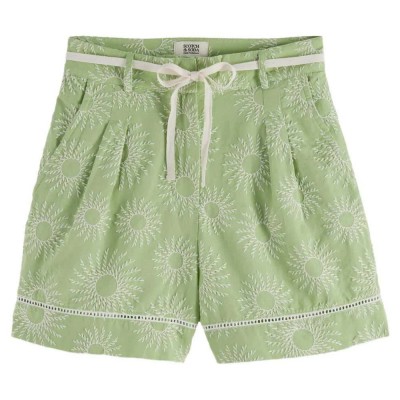къси,панталони,дамски,панталони,scotch,&,soda,broderie,high,waist,shorts,green