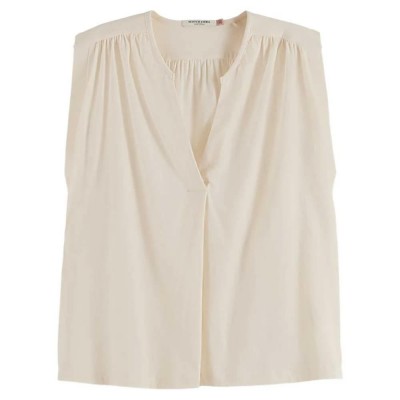 тениска,дамски,тениски,scotch,&,soda,drapey,sleeveless,v,neck,t,shirt,soft,ice,(beige)