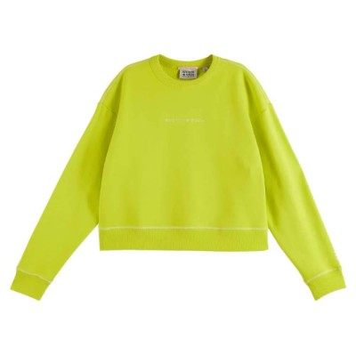 блуза,дамски,блузи,scotch,&,soda,flatlock,loose,fit,sweatshirt,yellow