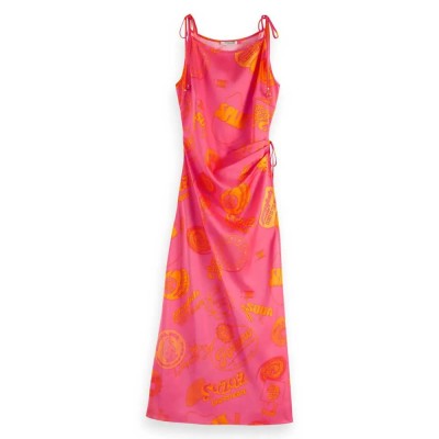 рокля,дамски,поли,и,рокли,scotch,&,soda,satin,dress,pink