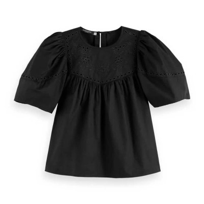 дамски,блузи,scotch,&,soda,u9a00638t,short,sleeve,blouse,black,(black)