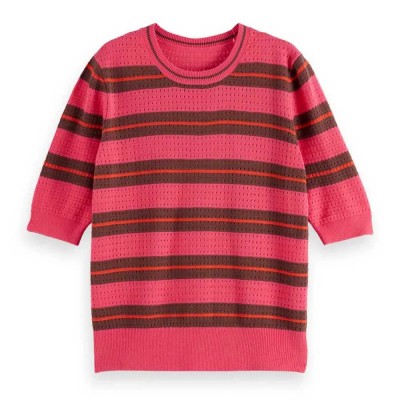 блуза,дамски,пуловери,дамски,плетени,дрехи,scotch,&,soda,u9a00668t,short,sleeve,sweater,pink