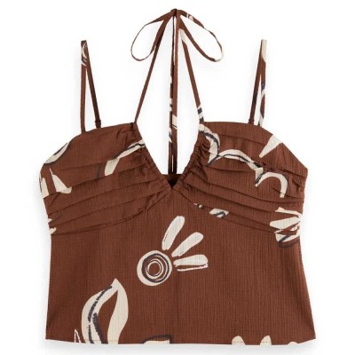 тениска,дамски,тениски,scotch,&,soda,u9a00700t,sleeveless,t,shirt,brown