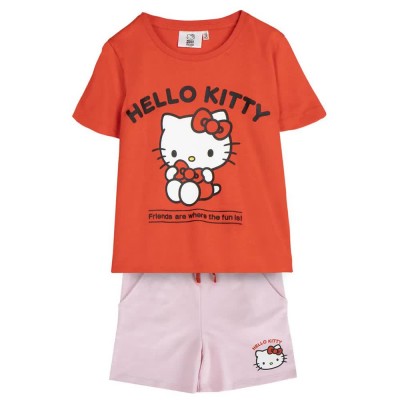 детски,екипи,hello,kitty,hello,kitty,short,sleeve,set,orange,(red)