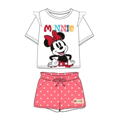детски,екипи,disney,minnie,short,sleeve,set,white,pink,(coral)