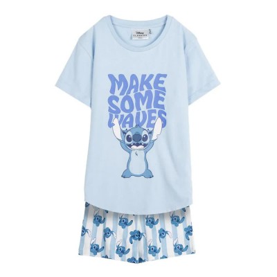 тениска,детски,пижами,stitch,stitch,short,sleeve,pyjama,t,shirt,blue,(blue)