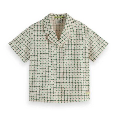 риза,с,къс,ръкав,детски,ризи,scotch,&,soda,179333,short,sleeve,shirt,beige