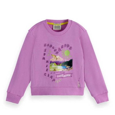 блуза,детски,блузи,scotch,&,soda,179345,regular,fit,sweatshirt,iris,pink