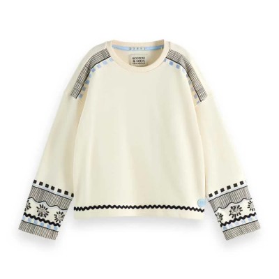 блуза,детски,блузи,scotch,&,soda,179349,loose,fit,sweatshirt,beige