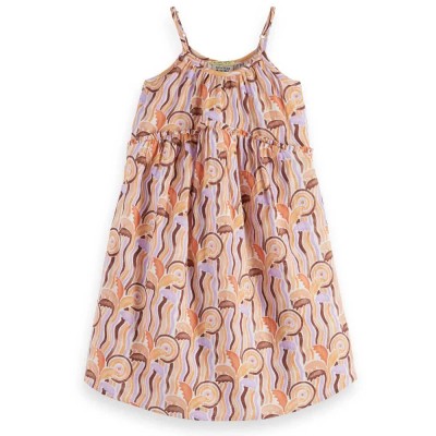 рокля,детски,поли,и,рокли,scotch,&,soda,179392,dress,palm,swirl,ecru,(multicolor)