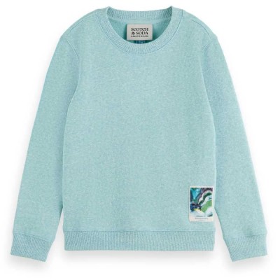 блуза,детски,блузи,scotch,&,soda,179476,regular,fit,sweatshirt,sea,blue,melange,(blue)