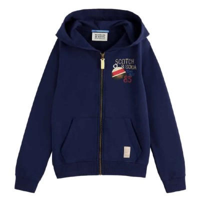 блуза,детски,блузи,scotch,&,soda,179480,regular,fit,full,zip,sweatshirt,navy,(blue)