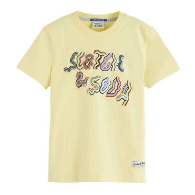 тениска,детски,тениски,scotch,&,soda,179503,relaxed,fit,t,shirt,yellow,(sorbet,yellow)