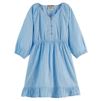 рокля,детски,поли,и,рокли,scotch,&,soda,180555,long,sleeve,long,dress,blue