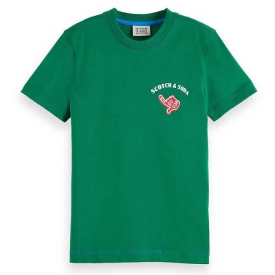 тениска,детски,тениски,scotch,&,soda,180564,relaxed,fit,short,sleeve,t,shirt,green,(bright,green)
