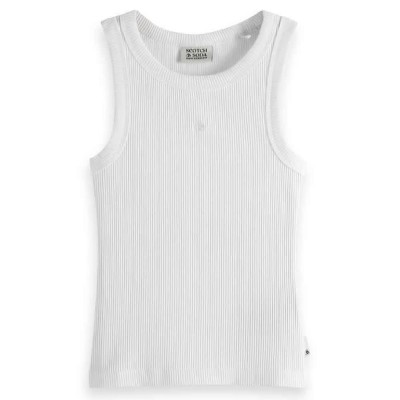 бебешка,тениска,детски,тениски,scotch,&,soda,baby,slim,fit,sleeveless,t,shirt,white