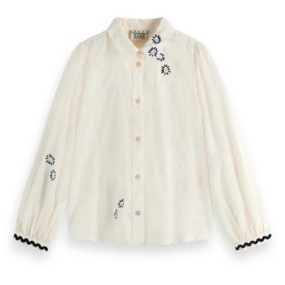 риза,с,дълъг,ръкав,детски,ризи,scotch,&,soda,summer,long,sleeve,shirt,soft,ice,(white)