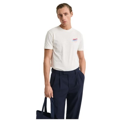тениска,мъжки,тениски,gant,2003321,short,sleeve,t,shirt,white