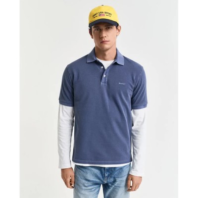 мъжки,блузи,с,яка,gant,2014057,short,sleeve,polo,dusty,navy,(blue)