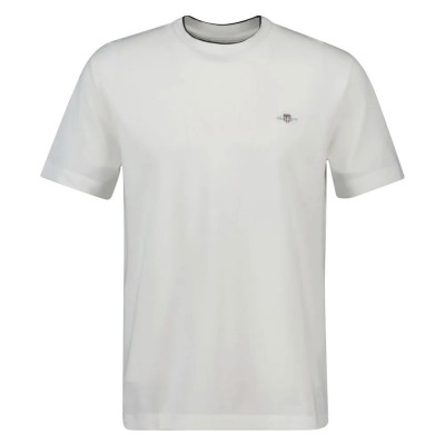 тениска,мъжки,тениски,gant,2033019,short,sleeve,t,shirt,white,(eggshell)