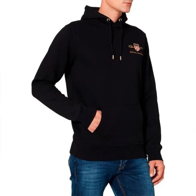 суичър,мъжки,пуловери,gant,2047087,hoodie,black,(black)