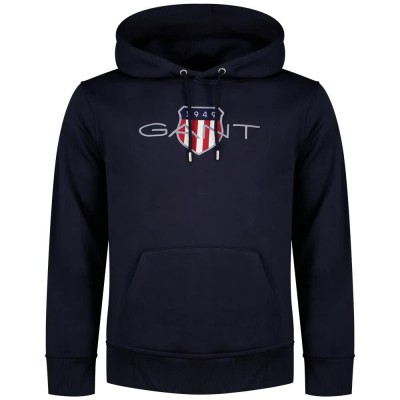 суичър,мъжки,пуловери,gant,2047087,hoodie,blue,(evening,blue)