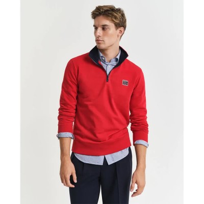 блуза,мъжки,пуловери,gant,2067021,half,zip,sweatshirt,red,(ruby,red)