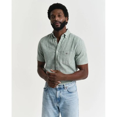 риза,с,къс,ръкав,мъжки,ризи,gant,3250039,short,sleeve,shirt,woody,green,(green)